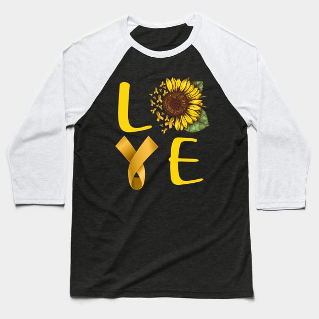 love appendix cancer sunflower Baseball T-Shirt by TeesCircle